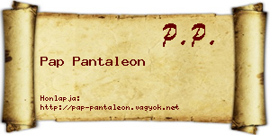 Pap Pantaleon névjegykártya